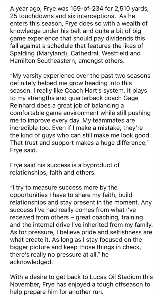 Oscar Frye (@oscarfrye18td) on Twitter photo Great visit to <a href="/GoBearcatsFB/">Cincinnati Football</a>. Big thanks to @coach_cass & <a href="/CamerJonny/">Jonny Camer</a> for the invite. Grateful to <a href="/Coach__Canada/">Chris Canada</a> for the tour of the new facilities. First-class experience, first-class program…Appreciate the write-up from <a href="/INDSportsReport/">Indiana Sports Report</a>.
<a href="/BHSdogsfootball/">BHS Football</a> @PAbrams75 Great visit to <a href="/GoBearcatsFB/">Cincinnati Football</a>. Big thanks to @coach_cass & <a href="/CamerJonny/">Jonny Camer</a> for the invite. Grateful to <a href="/Coach__Canada/">Chris Canada</a> for the tour of the new facilities. First-class experience, first-class program…Appreciate the write-up from <a href="/INDSportsReport/">Indiana Sports Report</a>.
<a href="/BHSdogsfootball/">BHS Football</a> @PAbrams75