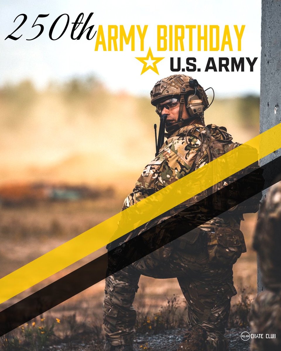 crateclub1's tweet image. 250 years and still marching strong.
Happy Birthday to the U.S. Army!

Tag a Soldier and let ‘em know you’ve got their six 👇

#armybday #USarmy