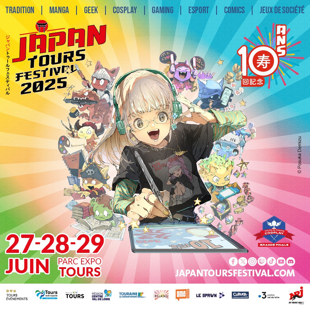 Nintendo League (@nintendo_league) on Twitter photo On se donne rendez-vous du 27 au 29 juin à <a href="/JapanTours37/">Japan Tours Festival</a> , au parc des expositions de Tours !
Le programme arrive très prochainement! On se donne rendez-vous du 27 au 29 juin à <a href="/JapanTours37/">Japan Tours Festival</a> , au parc des expositions de Tours !
Le programme arrive très prochainement!