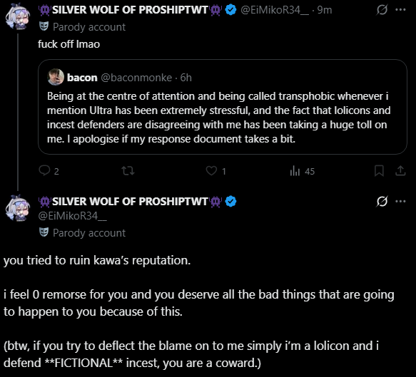 Hot twitter take: loli is bad