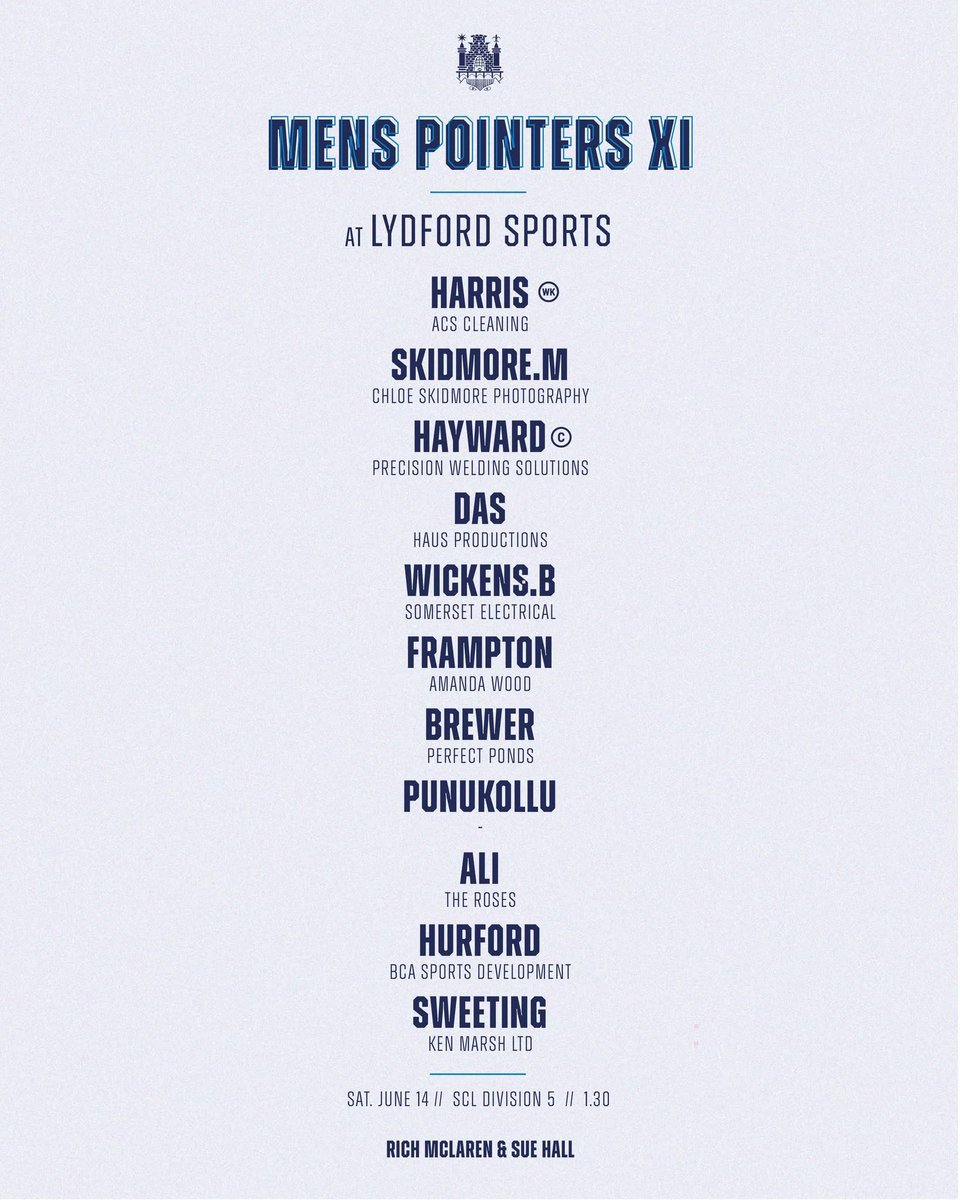 🗒 Our line-ups for this weekend...