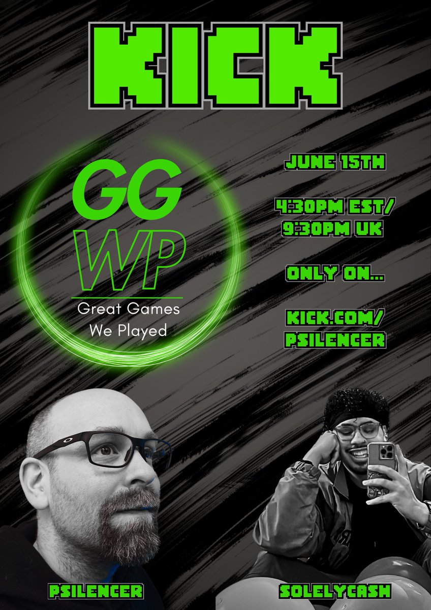 🚨Slight change of schedule for The GGWP Podcast this week!🚨

Our guest is the leader of the Cash Mafia on <a href="/kick/"></a>, the one and only <a href="/SolelyCash_/">𝚂𝙾𝙻𝙴𝙻𝚈𝙲𝙰𝚂𝙷 🖤💸</a>!

This guy has been an absolute saint and on Sunday June 15th at 4:30pm EST he enters the seat to talk about his adventures!💚
