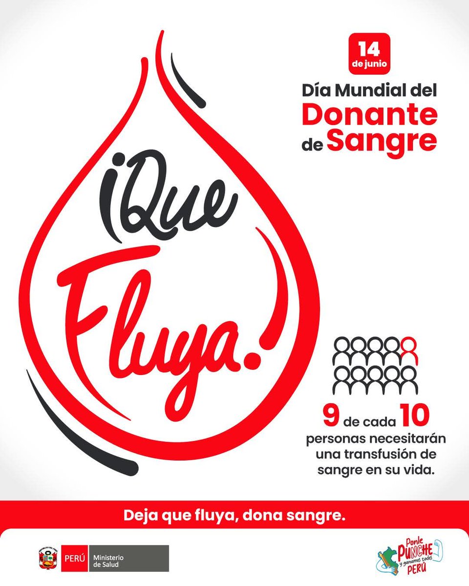 En el Día Mundial  del Donante de Sangre agradecemos a todas las personas que comprendieron que todo lo que hoy se da, regresa mañana. 

Deja que fluya, dona sangre. #AmaDonaVive