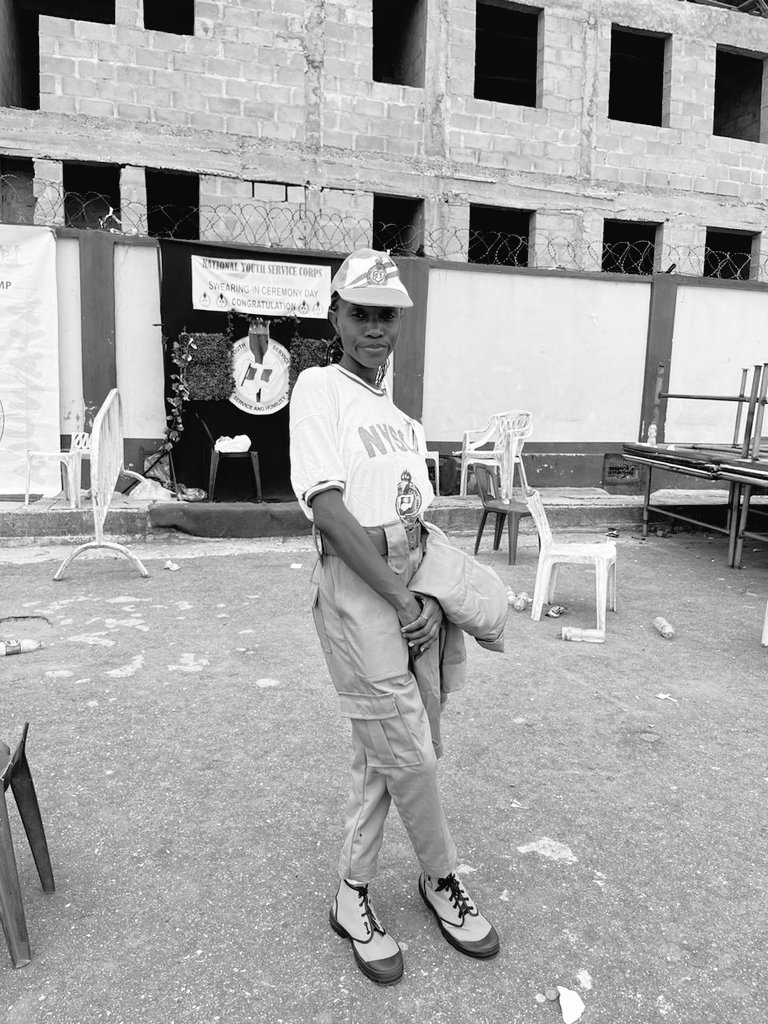 Oluwatunrayo12's tweet photo. Swearing in ceremony something ๐ซฉ๐
Not ya regular corp member ๐๐ฅบ
Who's a corper, a corper is a graduate...., now my mom would let me rest. As l don finally wear the corper cloth even with shege seen to wear this uniform ๐ซฉ๐ฅบ
#nysc #batcha2 https://t.co/whwgZuzWjG
