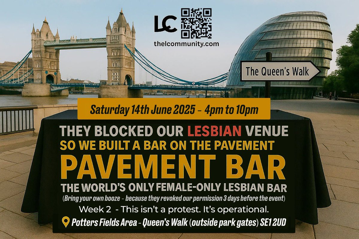 Jenny Watson (@dnalerinrehtron) on Twitter photo Hey <a href="/metpoliceuk/">Metropolitan Police</a>
3 threats of arrest yesterday
Now you call to say you’re ‘checking on’ us today
For what? Lesbians meeting lawfully in public
Would you send officers to monitor any other protected group for supplying lemonade?
Careful girls. That cup’s a public order offence Hey <a href="/metpoliceuk/">Metropolitan Police</a>
3 threats of arrest yesterday
Now you call to say you’re ‘checking on’ us today
For what? Lesbians meeting lawfully in public
Would you send officers to monitor any other protected group for supplying lemonade?
Careful girls. That cup’s a public order offence