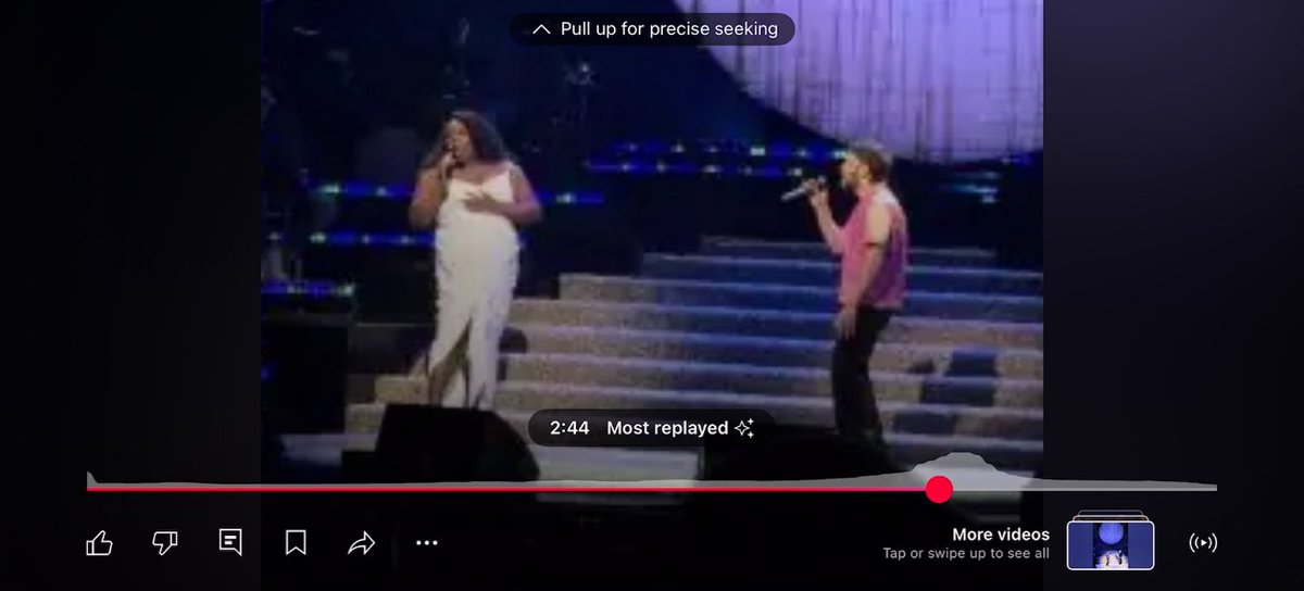 Brazillian's tweet image. unfortunately I am singlehandedly responsible for the βmost replayedβ bump in the suddenly seymour duet with alex newell and ben something