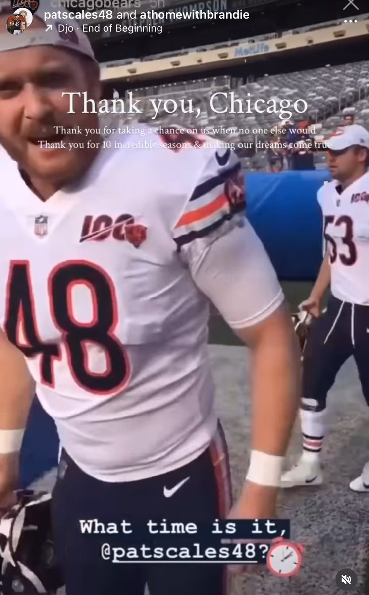 JordanSig's tweet image. Longtime long snapper Patrick Scales posted a goodbye to the #Bears in his Instagram.