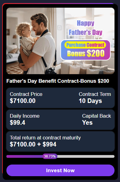 PaladinMining's tweet photo. Father's Day Benefit Contract-Bonus $200 https://t.co/SSCsxp78ol
