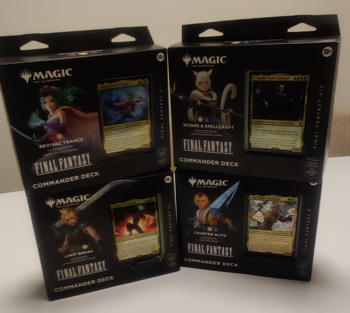 conorjokami's tweet photo. FF commander decks FINALLY arrived! Today is a good day https://t.co/nAdUuBRxby