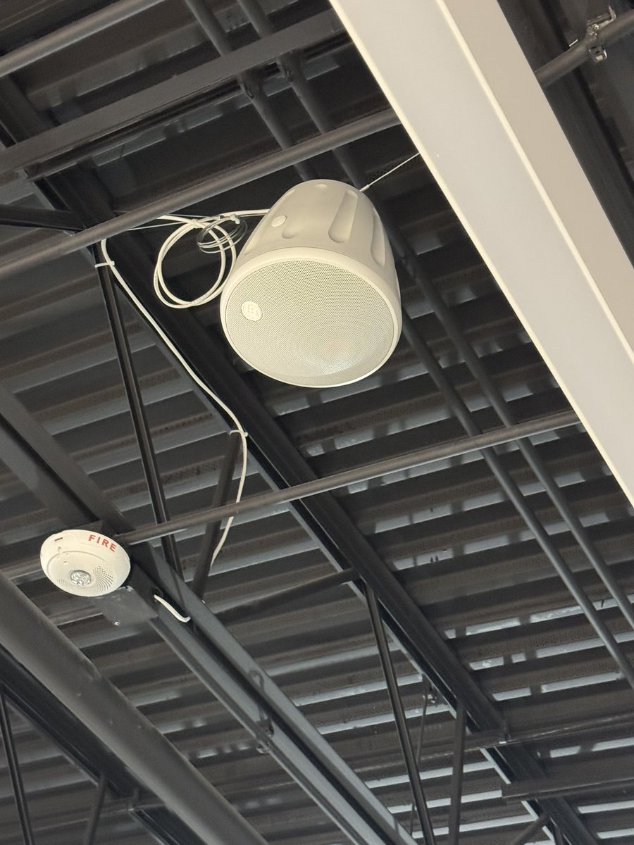 Check out the speakers that are being installed in the Herculaneum High School Gymnasium. These are going to improve the  experience even more. #GoBlackcats. <a href="/BlackcatMatt/">Matt Lichtenstein</a> <a href="/BlackcatUpdates/">Blackcats Updates</a> <a href="/JoeFWillis/">Joe Willis</a> <a href="/DrClintFreeman/">Dr. Clint J. Freeman</a>