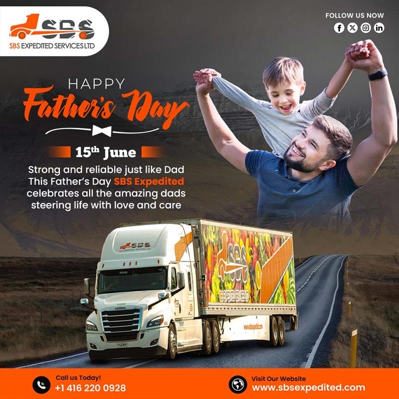 sbsexpedited's tweet photo. Strong, dependable and full of care that’s the spirit of every dad and SBS Expedited.
Celebrating Father’s Day with gratitude!
.
.
.
#happyfathersday #fathersdayspecial #fatherhood #daddysday #fatherslove #bestdaddy #fathersmatter #fatherdays #Sbsexpedited #canada https://t.co/zlDvHo0KgO