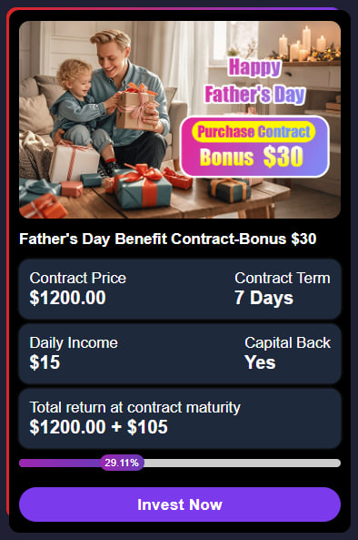 PaladinMining's tweet photo. Father's Day Benefit Contract-Bonus $30 https://t.co/xCbfxBja18