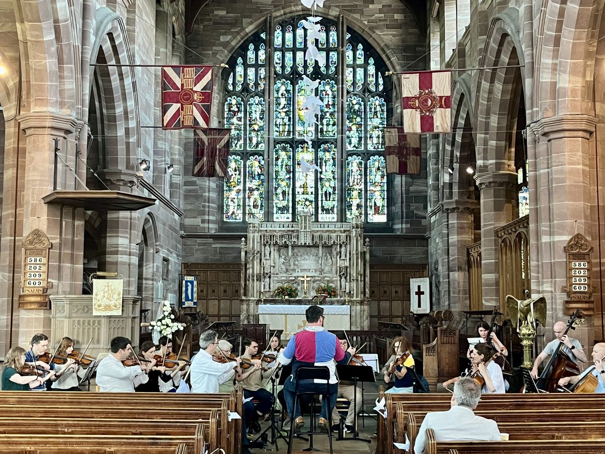 Rehearsal for tonight’s finale in full swing <a href="/AllSaintsHertf/">All Saints Hertford</a>