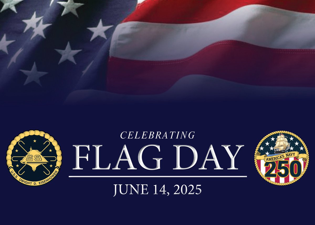 Honoring Old Glory 🇺🇸 

Today, we honor 247 years of our national unity and pride, we honor the stars and stripes. From then to now, where the flag waves as we continue our mission.

What does Flag Day mean to you?

#FlagDay
#IKECarrierStrikeGroup
#AmericasNavy250