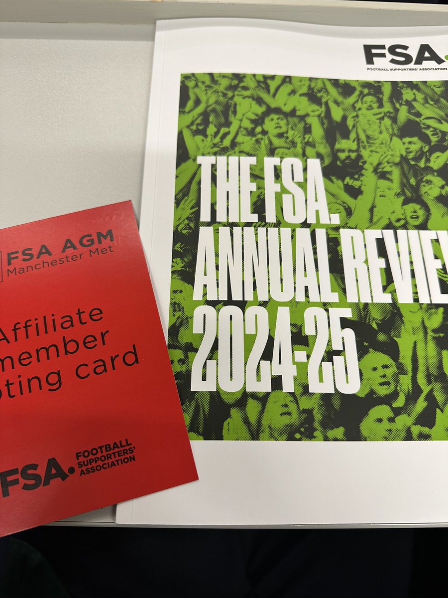 Great to be at @wearethefsa AGM in Manchester with other supporter groups from across the country ✊🏻💙