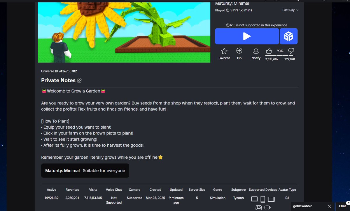 RBLXNewsFeed's tweet image. Grow A Garden is now officially the biggest game, beating Fortnite! #RobloxGrowAGarden #Roblox #GrowAGarden #GrowAGardenRoblox
