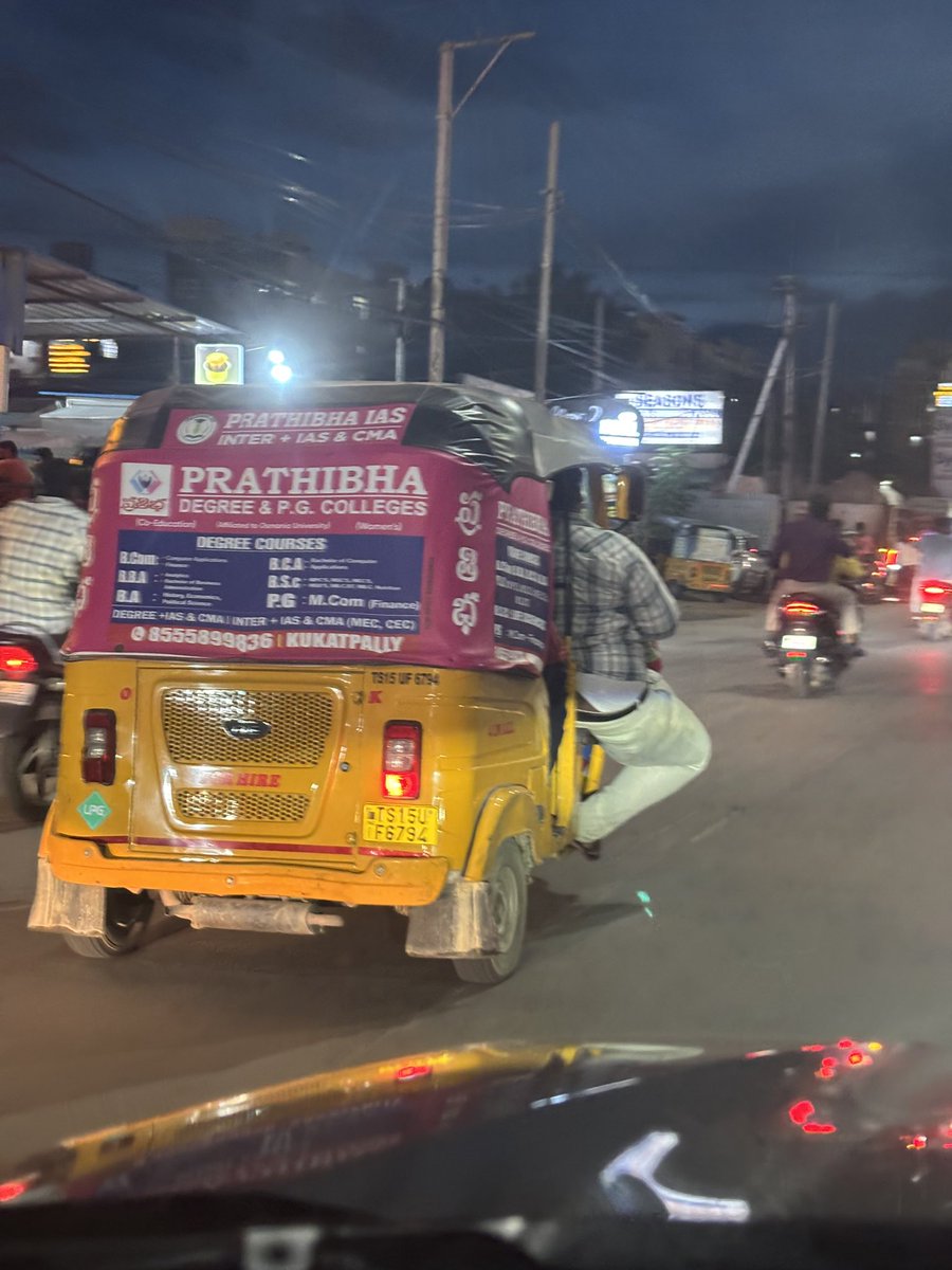 Phanindra Bhagavathula (@pbhagavathula) on Twitter photo Hi <a href="/HYDTP/">Hyderabad Traffic Police</a> tweeting here as we see lot of issues with autos these days! Wearing Headset all time while driving and Making people sit overloaded or not following the propper lane while driving and coming in between suddenly.Some action is required here for image below in Traffic Hi <a href="/HYDTP/">Hyderabad Traffic Police</a> tweeting here as we see lot of issues with autos these days! Wearing Headset all time while driving and Making people sit overloaded or not following the propper lane while driving and coming in between suddenly.Some action is required here for image below in Traffic