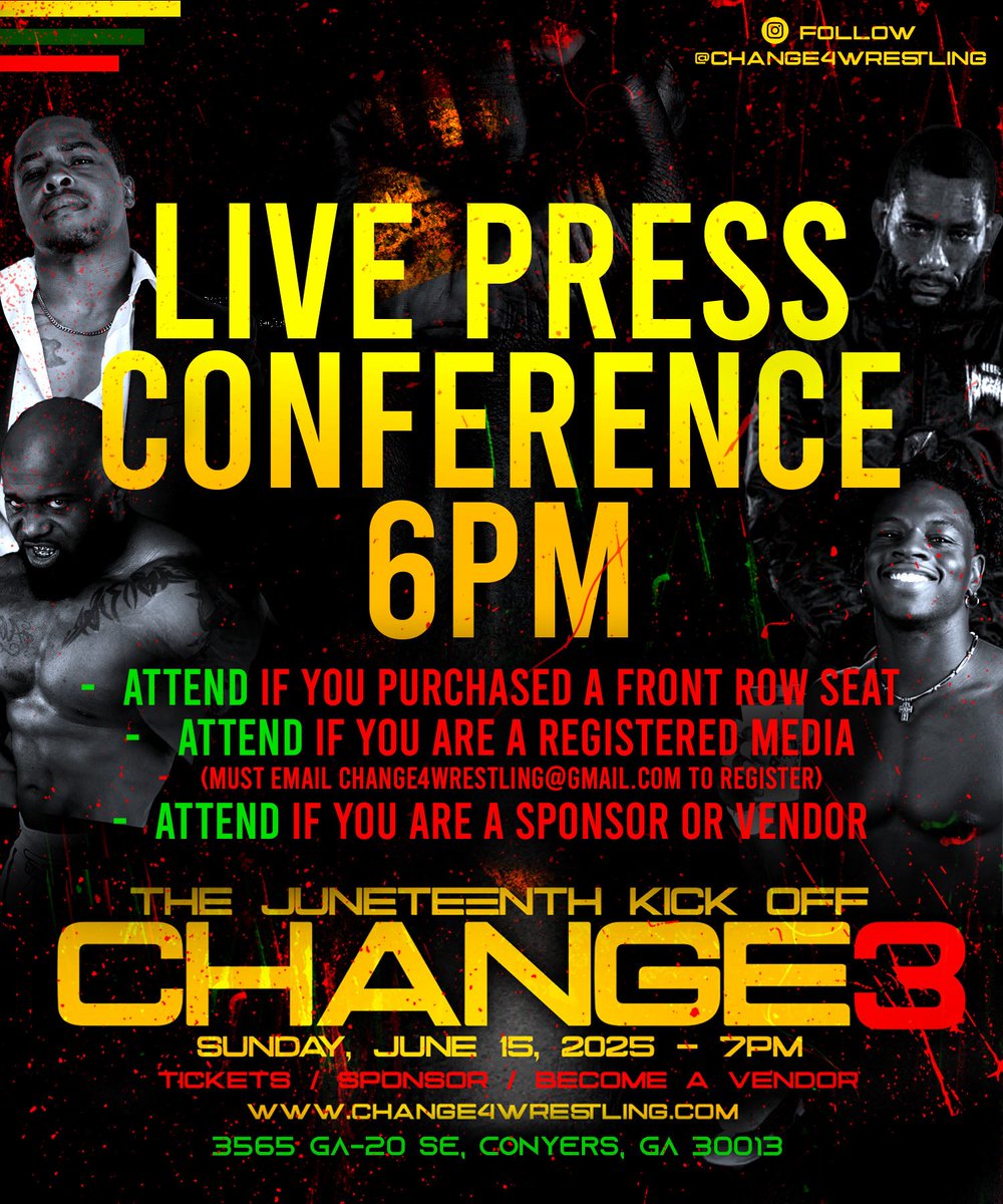 change4w's tweet photo. 🚨Get your tickets 🚨 #change3 this Sunday!
#juneteenth #fathersday #Atlanta #Conyersgs
🎟️https://t.co/Lo7WI9ihyz https://t.co/EFHYKhzcl5