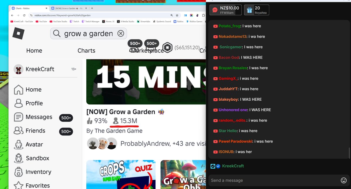 KreekCraft (@kreekcraft) on Twitter photo Grow a Garden has officially beat Fortnite's peak all-time player count and is now officially the biggest video game of all time.
Insane.
Congrats <a href="/jandelRblx/">Jandel - Roblox</a> 👏👏 Grow a Garden has officially beat Fortnite's peak all-time player count and is now officially the biggest video game of all time.
Insane.
Congrats <a href="/jandelRblx/">Jandel - Roblox</a> 👏👏