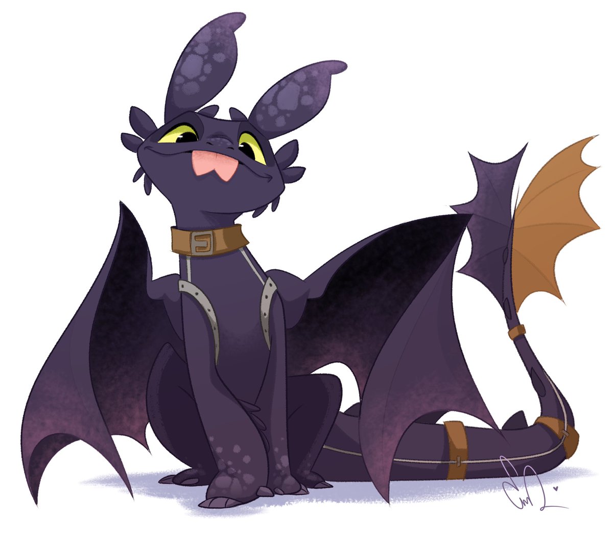 Emqsart's tweet photo. In celebration of the new movie— here’s toothless! 
#HowToTrainYourDragon https://t.co/mxXAytI4br