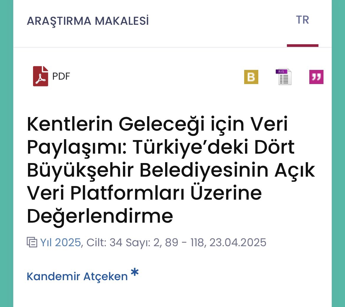 📍Türkiye’deki 4 Büyükşehir Belediyesinin Açık Veri Platformları Üzerine Değerlendirme!

Çalışma, İstanbul, İzmir, Konya ve Balıkesir BB açık veri platformlarını inceliyor.

Okumak &amp; Dinlemek ve ücretsiz abone olmak için: 

👉 bulten.avted.org.tr

👉 soundcloud.com/avted