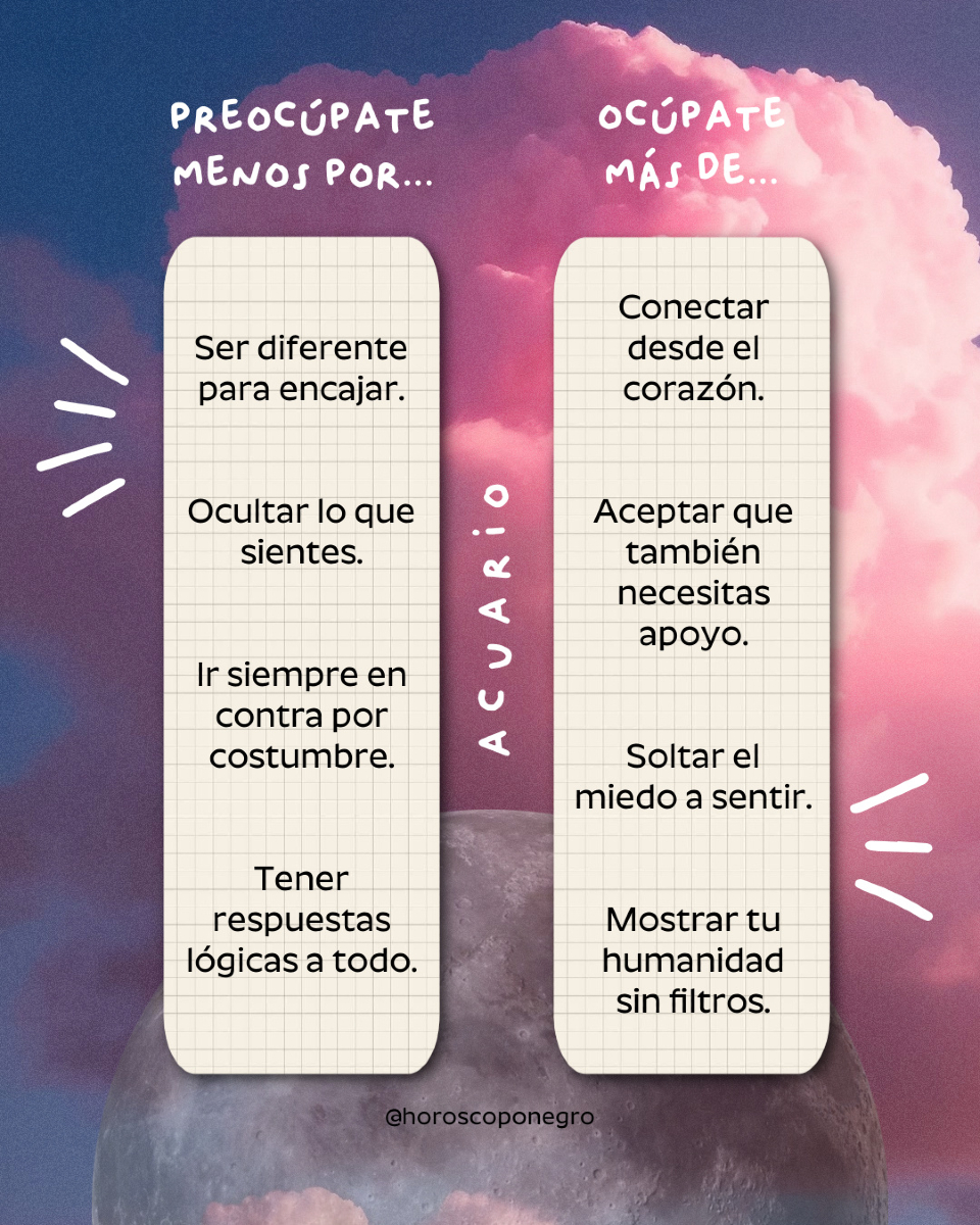 Piensa en ti, Acuario ✨🖤