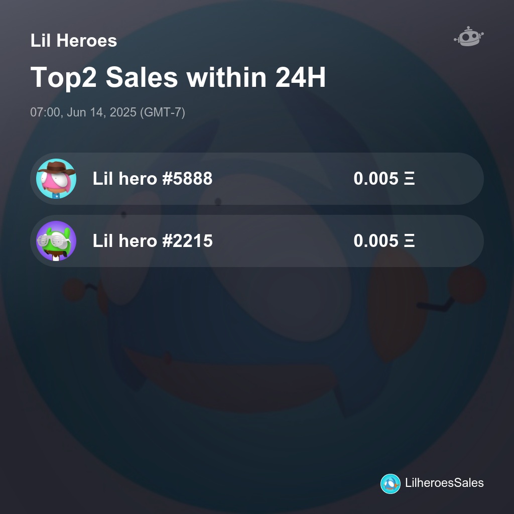 Lil Heroes Top2 Sales within 24H [ 07:00, Jun 14, 2025 (GMT-7) ] #lilheroes #lilvillains
