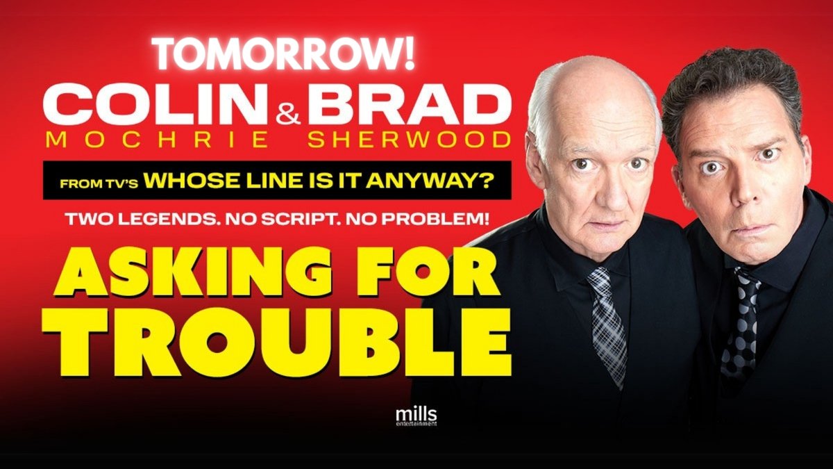 Weinberg Center (@weinbergcenter) on Twitter photo 🎭 TOMORROW: Colin Mochrie & Brad Sherwood hit the Weinberg Center with Asking for Trouble – Sun, June 15 at 7:30 PM!
🎟️ Tickets available at our Linktree in the bio! #weinbergcenter #visitfrederickmd #newspirearts <a href="/colinmochrie/">Colin Mochrie</a> <a href="/TheBradSherwood/">Brad Sherwood</a> 🎭 TOMORROW: Colin Mochrie & Brad Sherwood hit the Weinberg Center with Asking for Trouble – Sun, June 15 at 7:30 PM!
🎟️ Tickets available at our Linktree in the bio! #weinbergcenter #visitfrederickmd #newspirearts <a href="/colinmochrie/">Colin Mochrie</a> <a href="/TheBradSherwood/">Brad Sherwood</a>