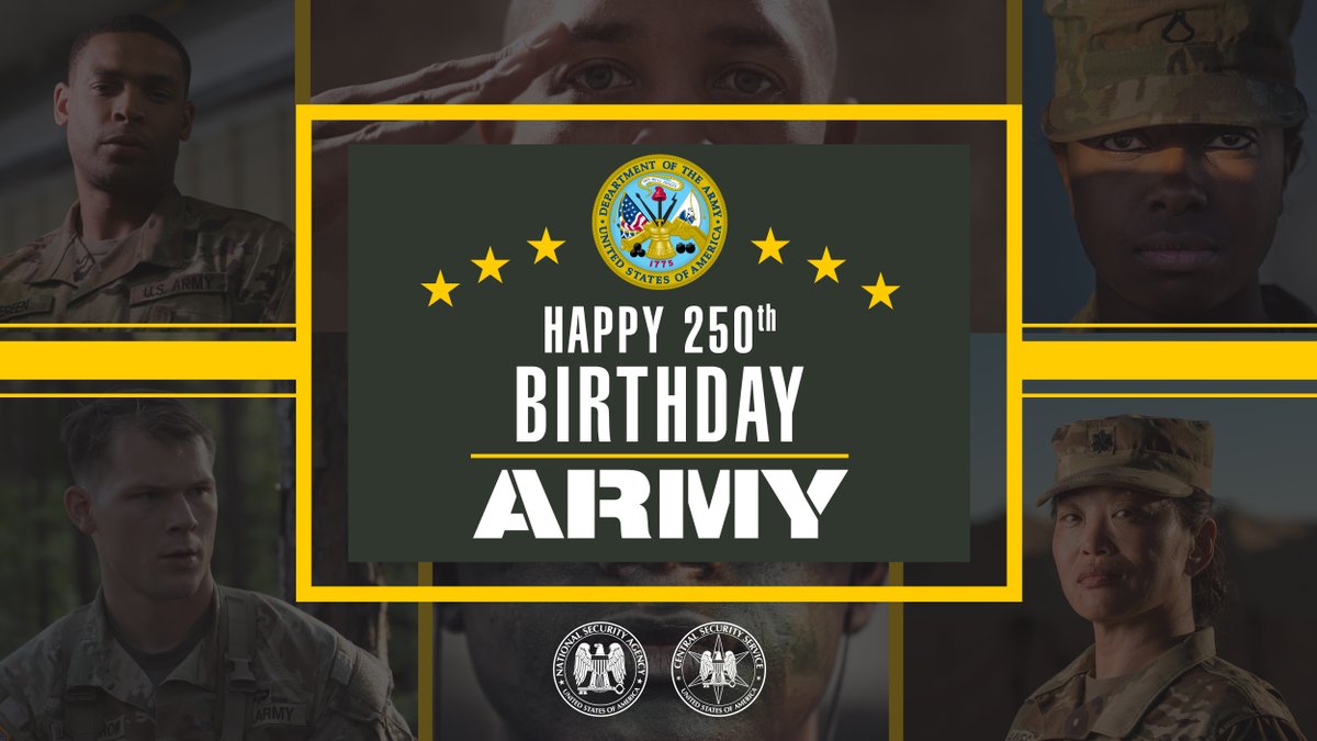 NSAGov's tweet image. From General Washington’s spies during the Revolutionary War, to our very first director, LT GEN Ralph Canine, and well into the future, Army intelligence has been a cornerstone of the nation’s lethality.
Happy 250th birthday to @USArmy. This We’ll Defend. #Army250