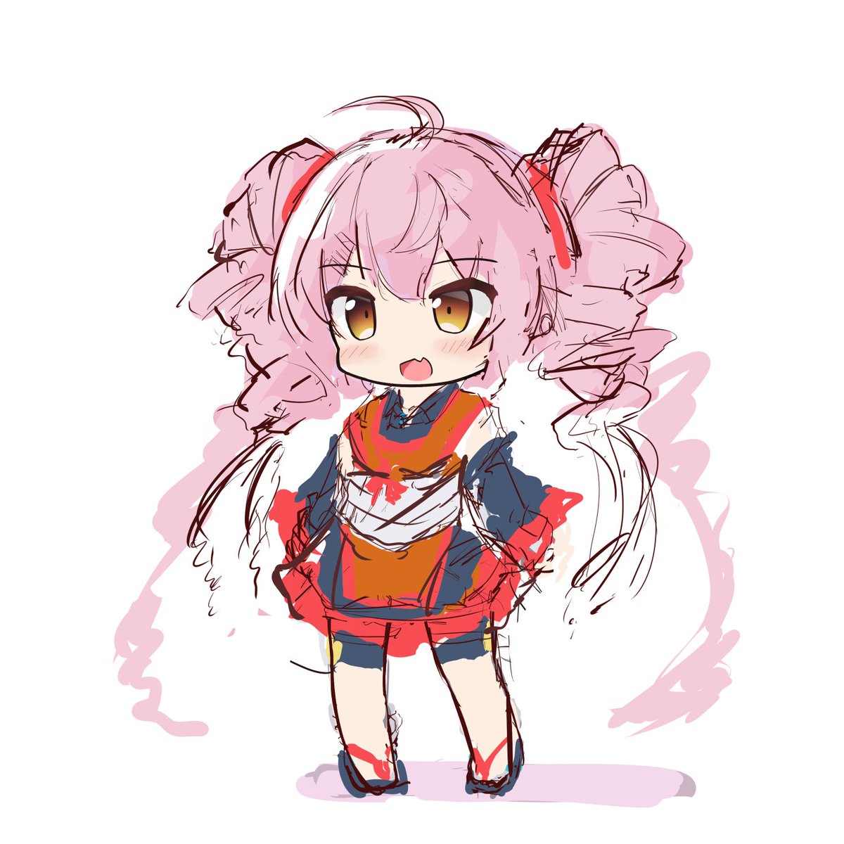 「ついなちゃんラフ...φ(:3」∠)_」|りょうごのイラスト