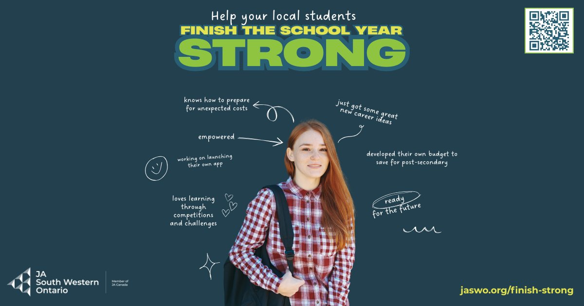 Just weeks left in the school year—and students still need real-world skills.
You can help deliver lessons in finance, career readiness &amp; entrepreneurship.
Donate or volunteer today 👉 jaswo.org/finish-strong
#JAInspires #EducationMatters #FinishStrong