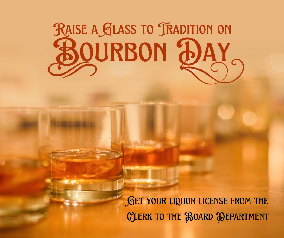 ClerkEPC's tweet image. Have you always wanted to open a distillery? No better time to start that process than on National Bourbon Day! Just make sure to get a liquor license from our Clerk to the Board Department 🥃

 #NationalBourbonDay #LiquorLicense #CraftDistilling #DistilleryLife