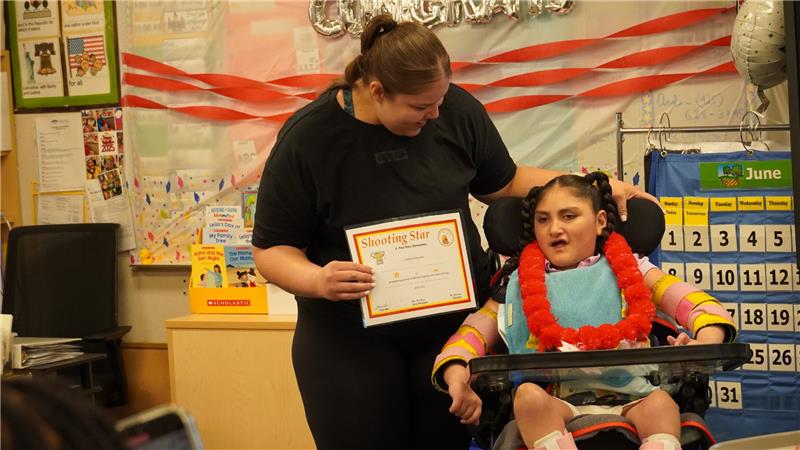 CoCoSchools's tweet photo. 🎉 Celebrating CCCOE's Krey Elementary Program Accomplishments! 🎉 We honored K–5 students moving to middle school with songs &amp; treats. Huge THANK YOU to our amazing staff, especially teacher Maria Santos! 💙🍎✨ #CCCOE #InclusiveEducation #StudentSuccess #SpecialEducation https://t.co/uqpVR5wVFL