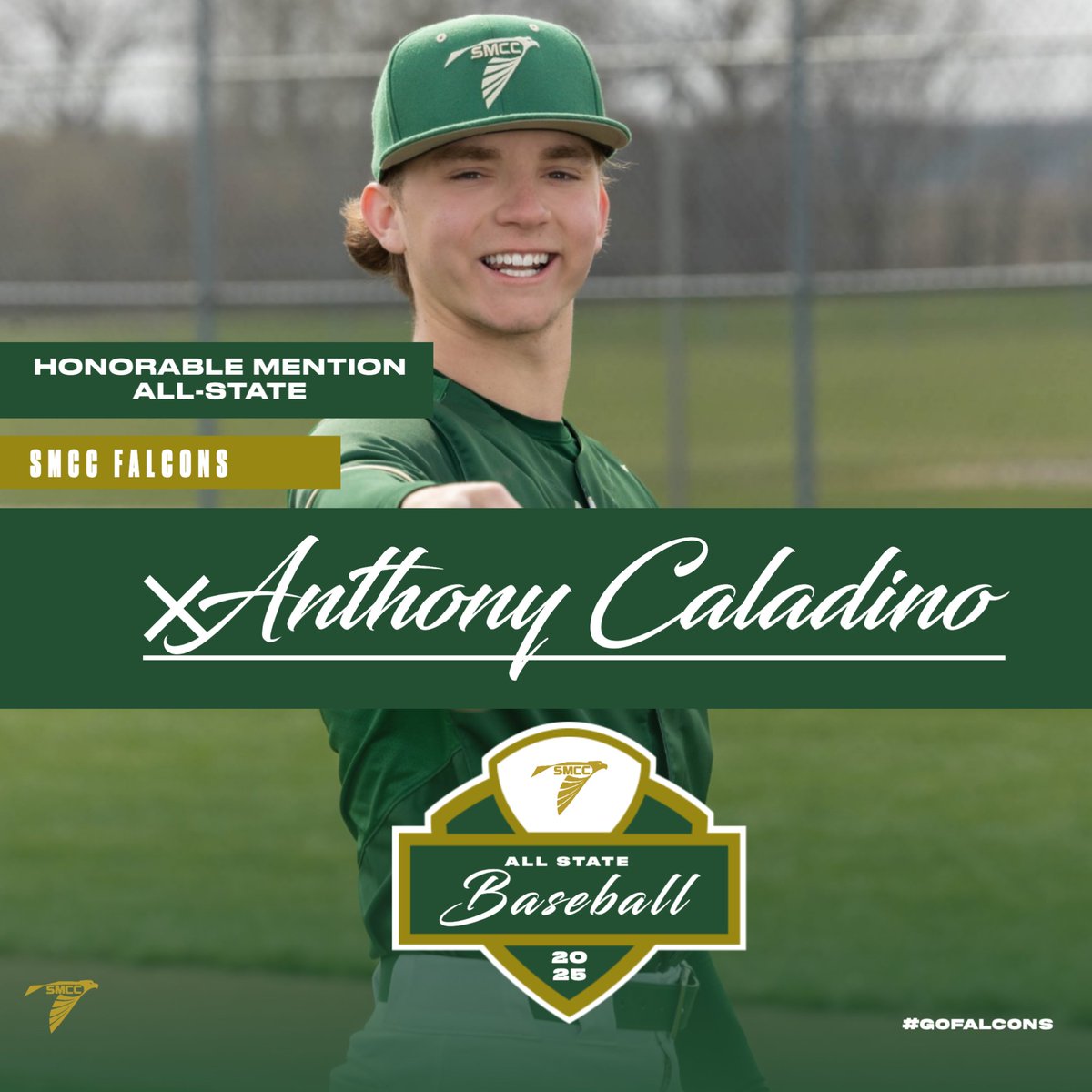 Congratulations to Anthony Caladino on earning Honorable Mention All-State in baseball this spring. #GoFalcons