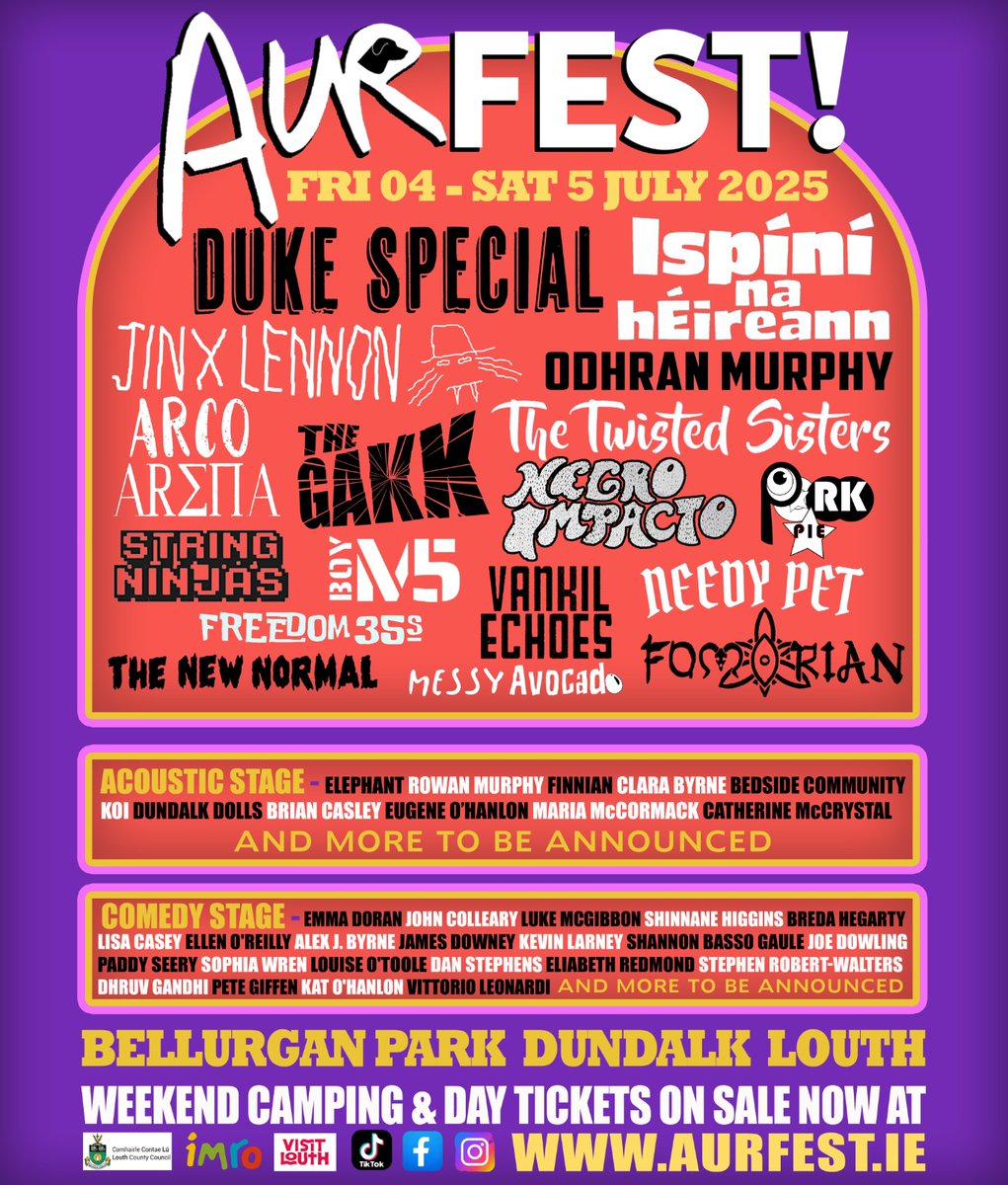 arena_arco's tweet photo. Not long now until we share the main stage at Aurfest with such other fantastic Irish acts like @DukeSpecial @JinxLennon , and many more!
Tickets below: https://t.co/aA3bT9sNWi
See you soon! https://t.co/qGwwC8Bgke
