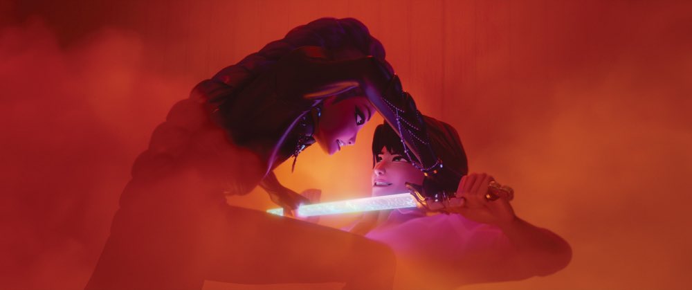 EricDeCarolis17's tweet image. Here’s another still of a shot I animated on KPop Demon Hunters.
I remember seeing this shot come back from lighting and being blown away. Seeing every department come together on a shot to make something amazing is a beautiful thing to witness.