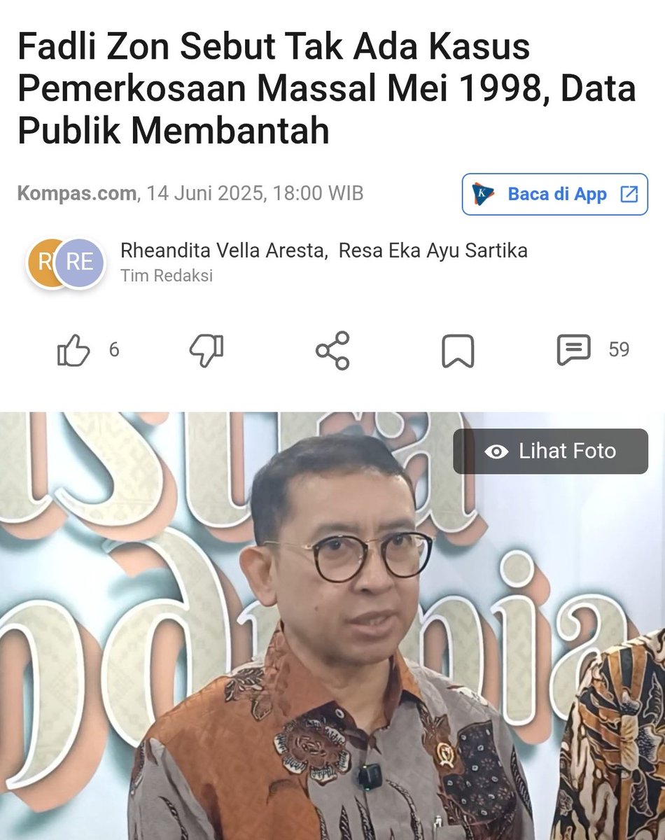Dia memang ditugaskan membersihkan nama baik Orba agar Soeharto bisa menerima gelar pahlawan nasional.