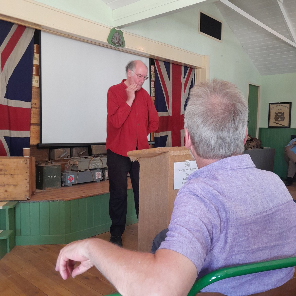 Goslingpress's tweet image. The final speaker for today is @PeterHart1915 talking about the conditions at Gallipoli. We will shortly see some of these reenacted!