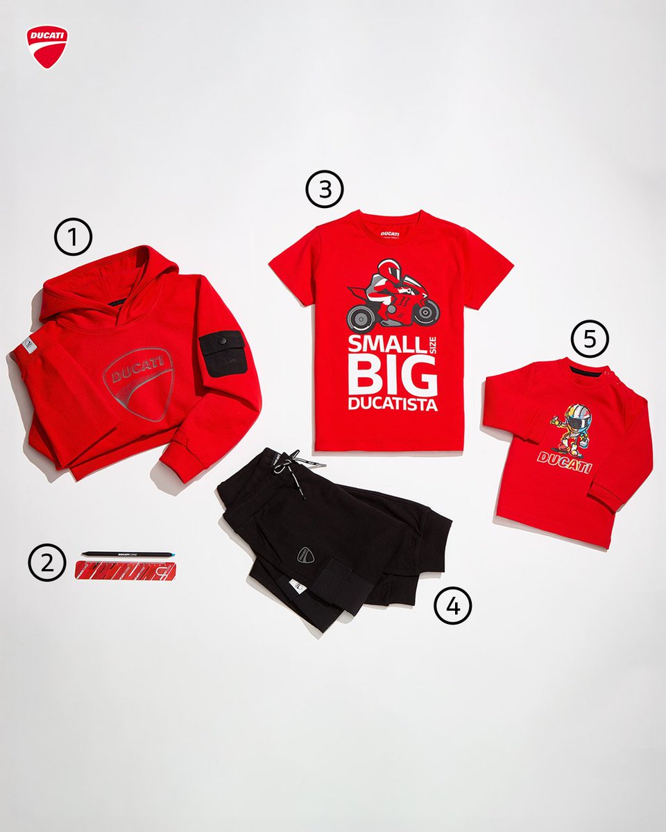 Why wait to grow into the Ducati life?
The Kids Future collection is made for mini riders with max attitude.

We’ve lined up 5 epic picks from the collection.
Which one do you think your kid would love the most?
Comment 1, 2, 3, 4 or 5 below!

#DucatiApparel #ApparelCombo