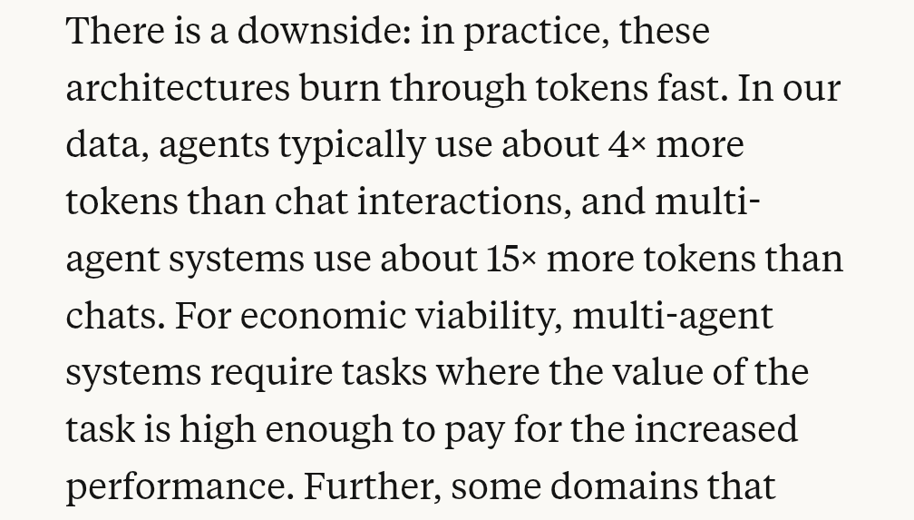 Claude Opus, coordinating four instances of Sonnet as a team, used about 15 times more tokens than normal. (90% performance boost) Jensen has mentioned similar numbers on stage recently. GPT-5 is rumored to be agentic teams based. The demand for compute will continue to increase.