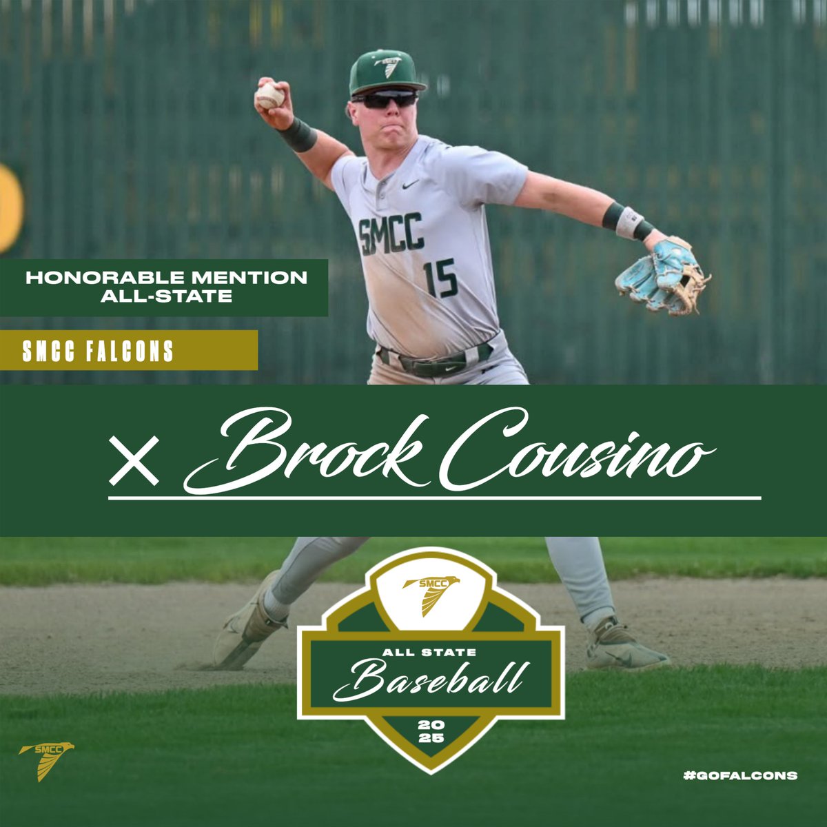 Congratulations to Brock Cousino on earning Honorable Mention All-State honors in baseball this spring. #GoFalcons