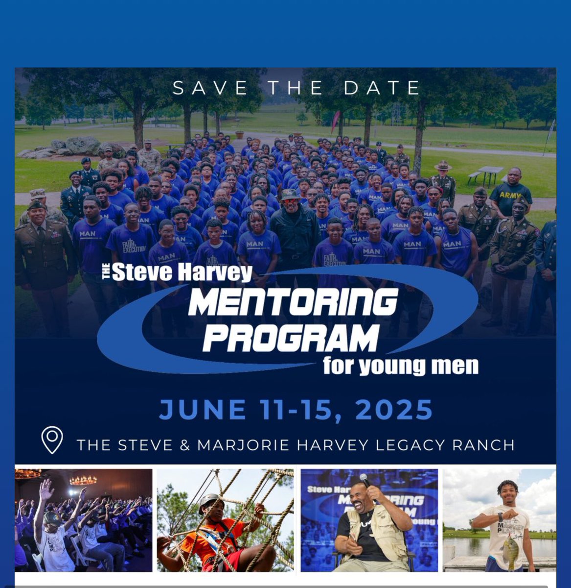 This morning I had a chance to present to the youth at the Steve Harvey Mentoring Camp. Grateful to be able to share my experiences and to encourage kids to keep striving to be the best that they can possibly be.   This was my 2nd straight year I’m feeling blessed.