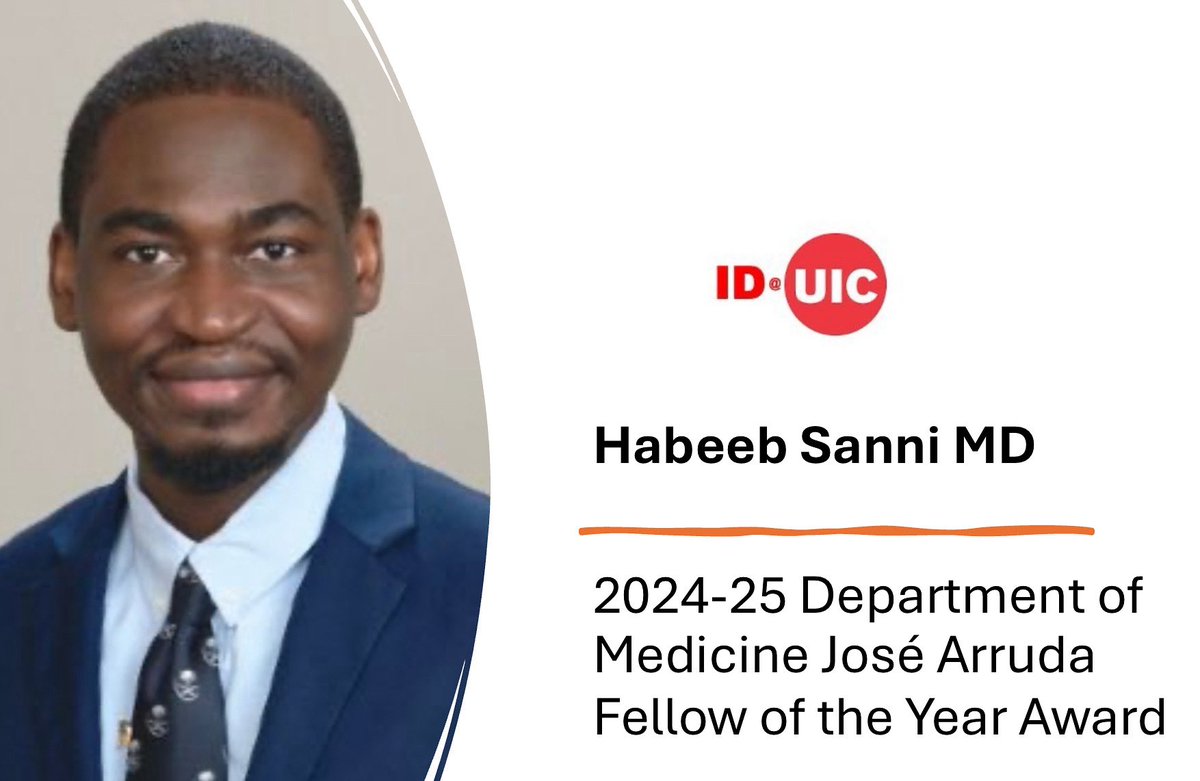 Our first year fellow, Habeeb Sanni MD, has been awarded the Department of Medicine Jose Arruda Fellow of the Year Award! 

This is a competitive award within the Department of Medicine and a well-deserved recognition that highlights hard work and clinical excellence. Congrats!