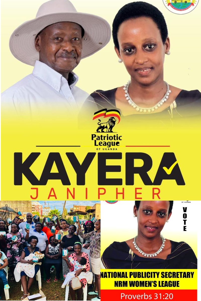 Macknon Twinamatsiko (@macknontwi14934) on Twitter photo "Cadre. Kayera Janipher <a href="/Kayera256/">Kayera Janipher</a>: A voice for Women, a leader for Uganda. She champions Empowerment, Unity and Progress for all."
<a href="/mkainerugaba/">Muhoozi Kainerugaba</a> <a href="/KagutaMuseveni/">Yoweri K Museveni</a>
<a href="/NRMOnline/">NRM Party</a>
<a href="/Plugandaa/">Patriotic League of Uganda</a> "Cadre. Kayera Janipher <a href="/Kayera256/">Kayera Janipher</a>: A voice for Women, a leader for Uganda. She champions Empowerment, Unity and Progress for all."
<a href="/mkainerugaba/">Muhoozi Kainerugaba</a> <a href="/KagutaMuseveni/">Yoweri K Museveni</a>
<a href="/NRMOnline/">NRM Party</a>
<a href="/Plugandaa/">Patriotic League of Uganda</a>