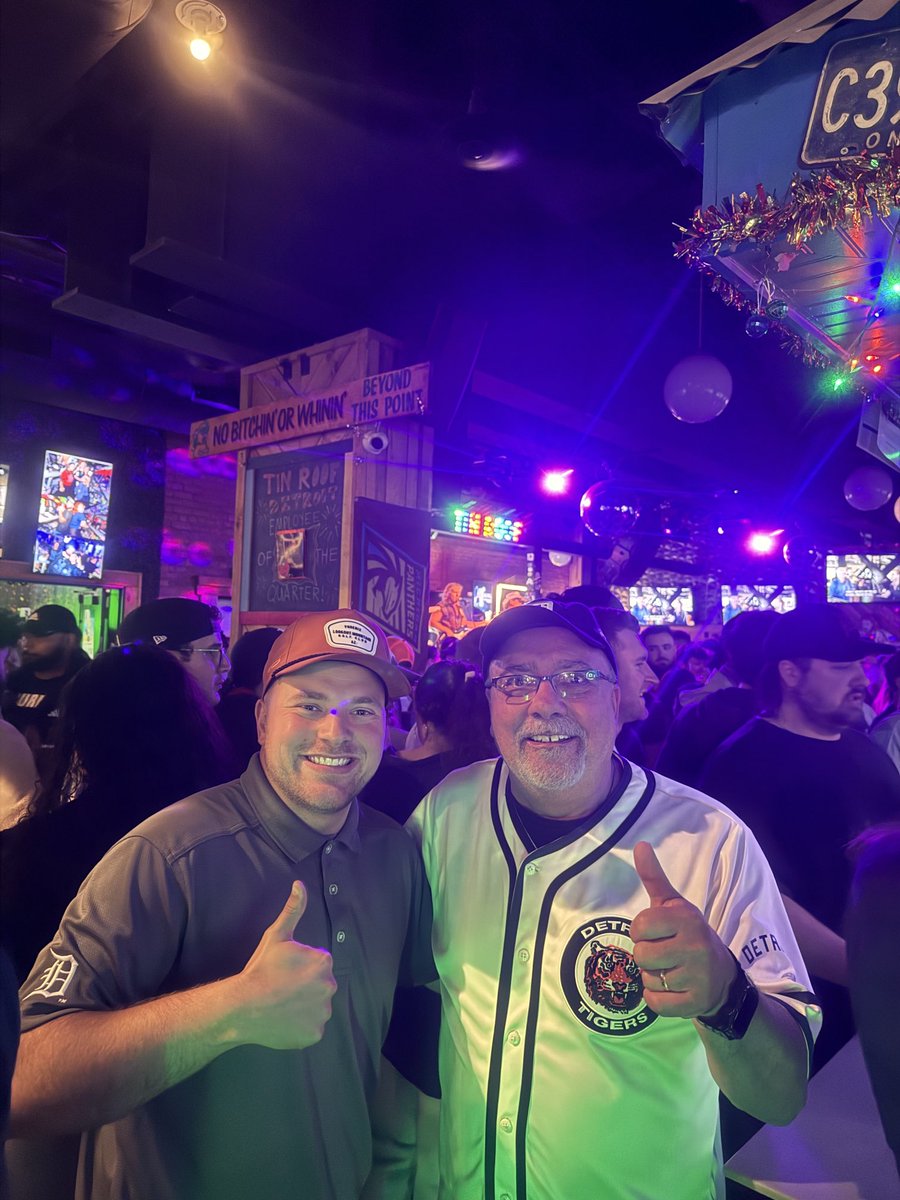 TedFattal's tweet photo. A little rough around the edges this morning. Tigers win over Reds with lots of offense. After party with “Shiatown” at Tin Roof. #partylikeits1999 https://t.co/EBM4iQL9LK