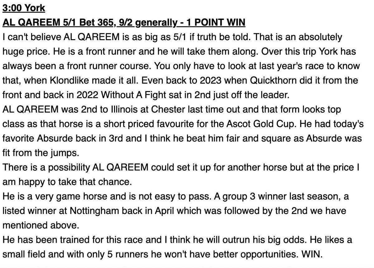 MAKING THE GAME LOOK EASY 💪  💪

Just two tips today and another winner. We really are making the game look easy, just look at the write up sent out to members. HIT THE NAIL ON THE HEAD 🔨 🔨

Now you to a HUGE 53.82% ROI this Flat Season 👏 👏

docs.google.com/spreadsheets/d…