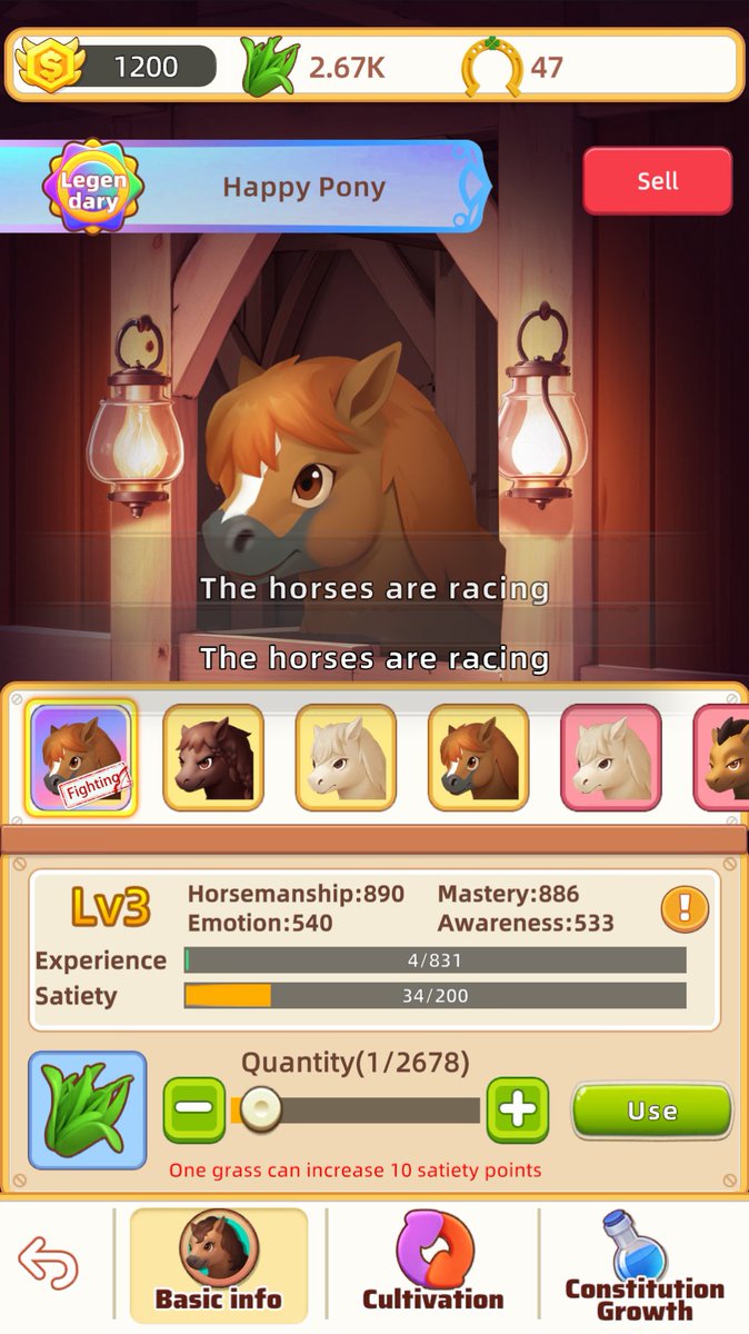 Once your horse is racing, you cannot feed it. And, that horse will stop grow for that period of time. Having some alternative horses will keep you always in the race game! 🏇🏇🏇

#MCTP #Mumubit #Web3Gaming