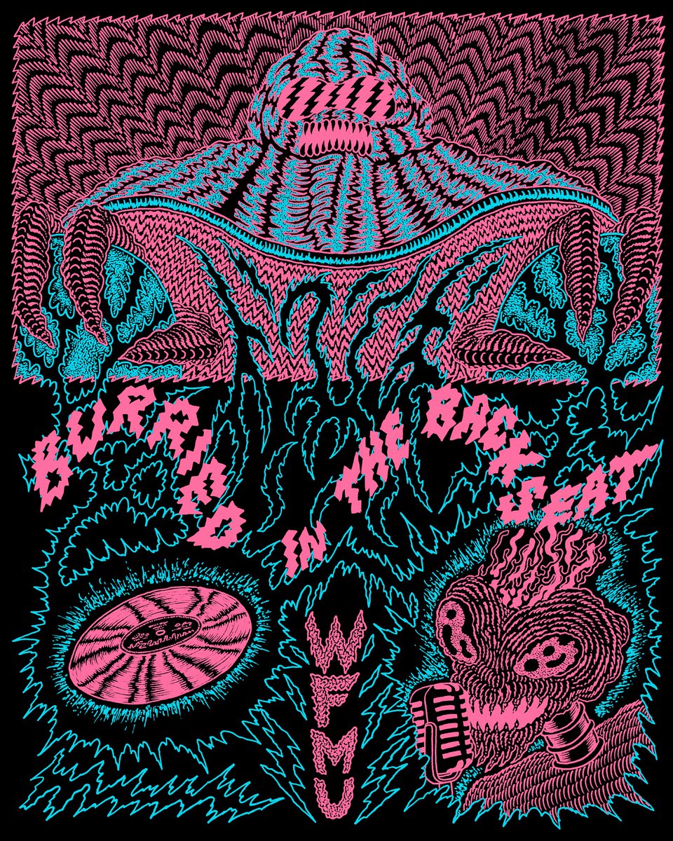 vastieuramen's tweet image. Stoked to contribute designs to my buddy Matty No Times who does the radio show "Buried In The Backseat" at WFMU. Highly recommended to check out his show if you're a fanatic of hard-edged blasting music.