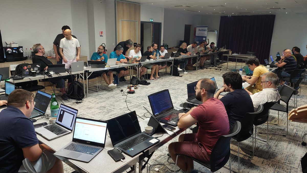 Second day of the #Dolibarr devcamp summer 2025 in Valence. Version v22 on the good road...
#erp #crm