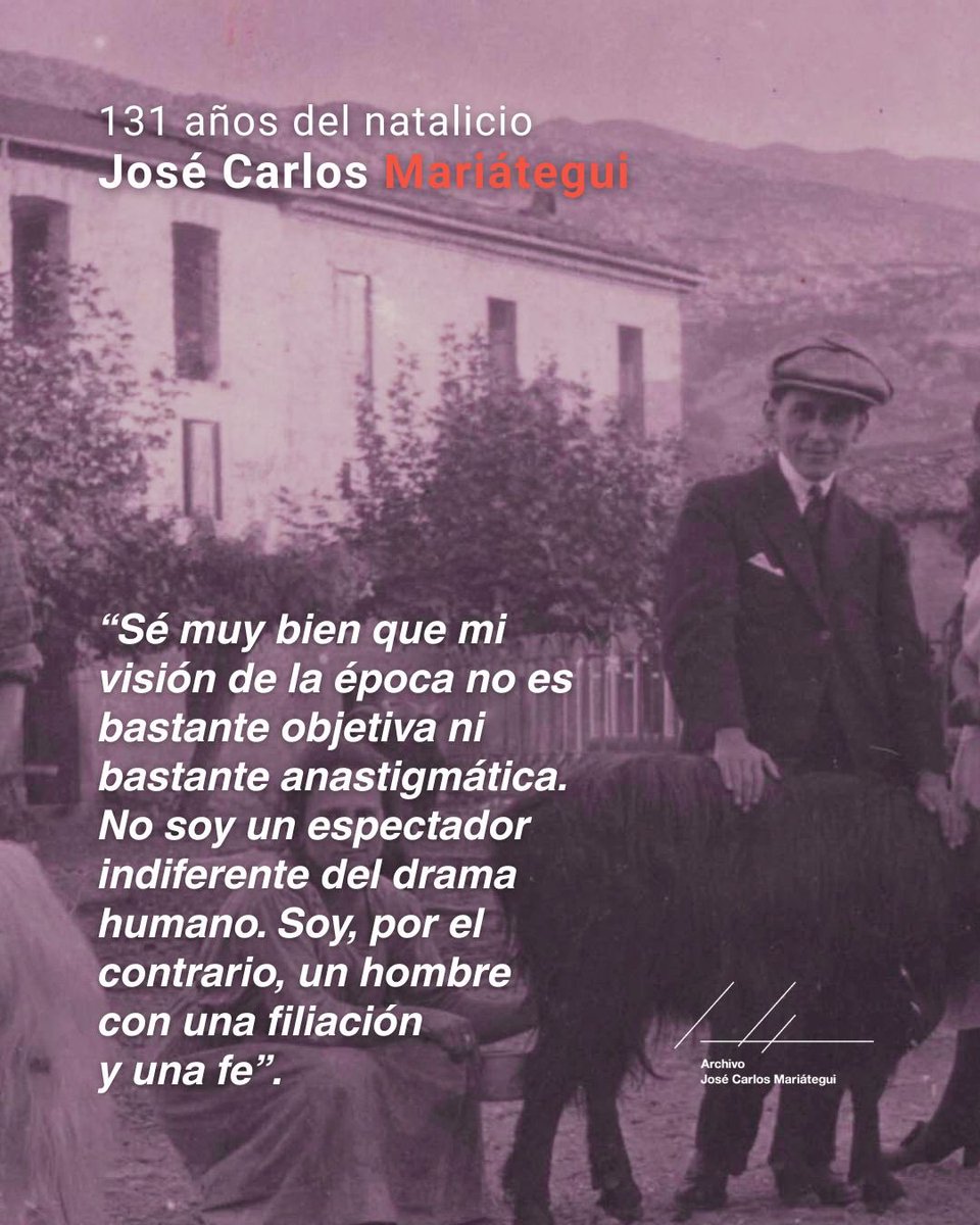 131 años del nacimiento de José Carlos Mariátegui.